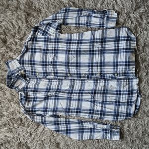 Blue and white flannel